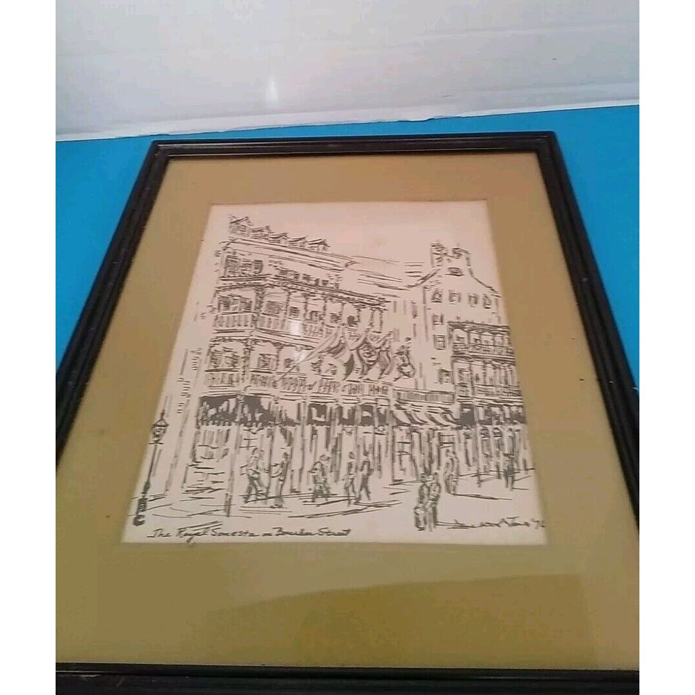 The Royal Sonesta On Bourbon Street By Donabeth Jones‎ Framed Glass